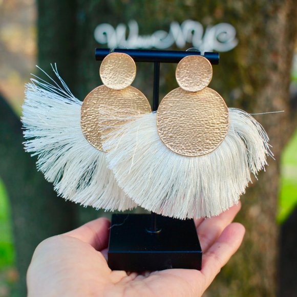 Boho‎ Bohemian Tassel Handmade Statement Earrings - Picture 1 of 12